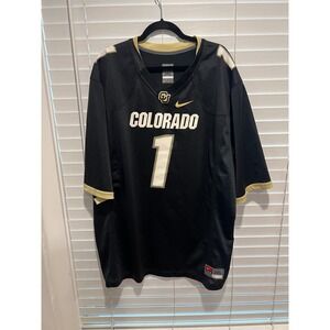 Nike Colorado Buffaloes Football Jersey‎ #1 Black Gold Mens 3XL